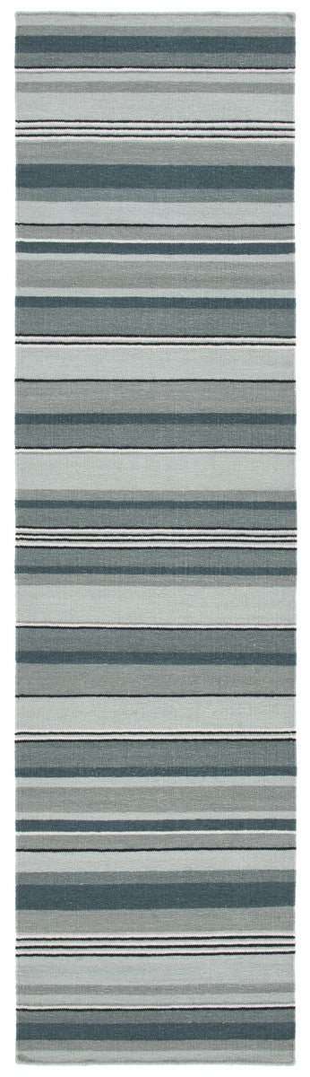 Striped Kilim 601 Hand Loomed Wool and Cotton Rug - Contemporary Style for Elegant Home Décor