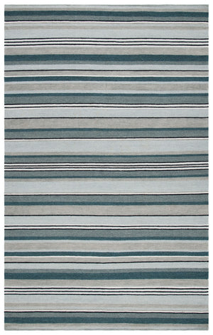 Striped Kilim 601 Hand Loomed Wool and Cotton Rug - Contemporary Style for Elegant Home Décor