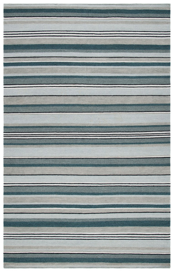 Striped Kilim 601 Hand Loomed Wool and Cotton Rug - Contemporary Style for Elegant Home Décor