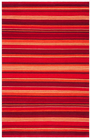 Striped Kilim 601 Hand Loomed Wool and Cotton Rug - Contemporary Style for Elegant Home Décor