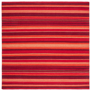Striped Kilim 601 Hand Loomed Wool and Cotton Rug - Contemporary Style for Elegant Home Décor