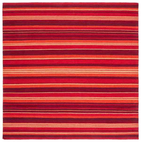 Striped Kilim 601 Hand Loomed Wool and Cotton Rug - Contemporary Style for Elegant Home Décor