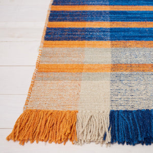 Striped Kilim 701 Flat Weave Rug - Luxurious Wool Blend for Contemporary Home Décor and Style