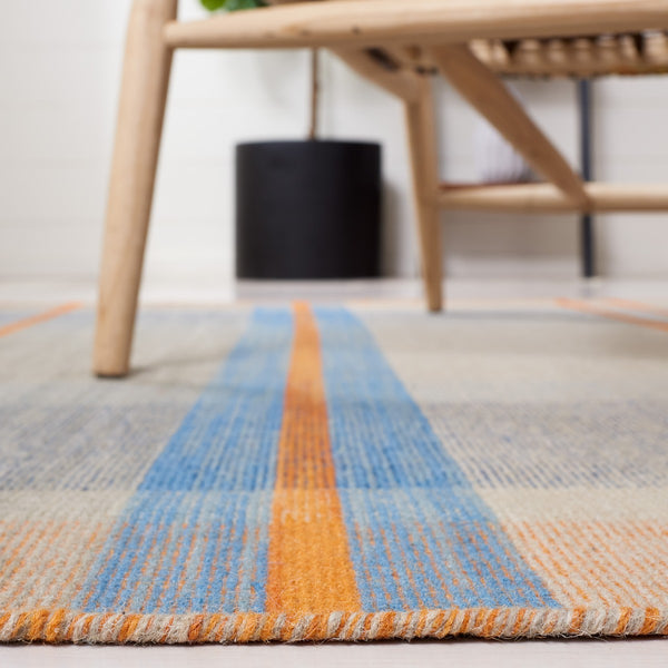 Striped Kilim 701 Flat Weave Rug - Luxurious Wool Blend for Contemporary Home Décor and Style