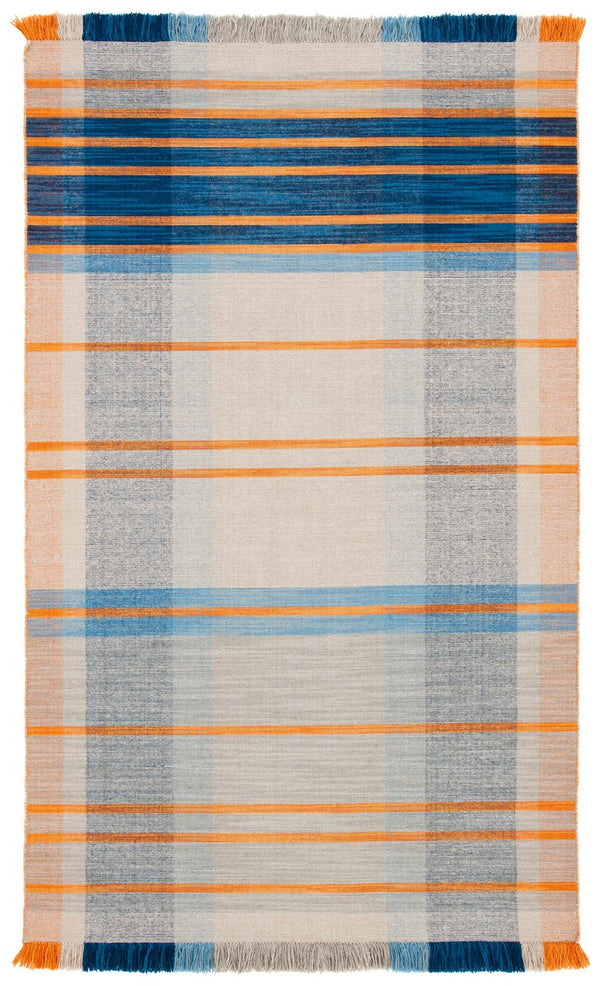 Striped Kilim 701 Flat Weave Rug - Luxurious Wool Blend for Contemporary Home Décor and Style