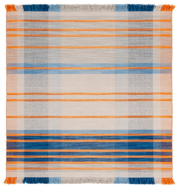 Striped Kilim 701 Flat Weave Rug - Luxurious Wool Blend for Contemporary Home Décor and Style