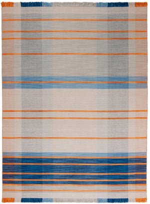 Striped Kilim 701 Flat Weave Rug - Luxurious Wool Blend for Contemporary Home Décor and Style