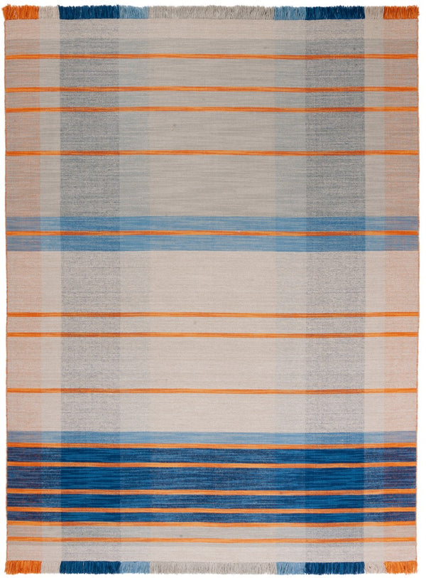 Striped Kilim 701 Flat Weave Rug - Luxurious Wool Blend for Contemporary Home Décor and Style