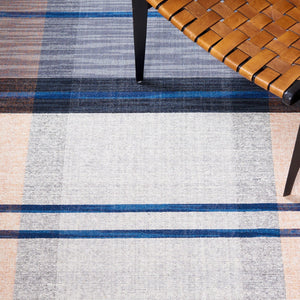 Striped Kilim Flat Weave Rug - Luxurious 95% Wool & 5% Cotton, Contemporary Style from India