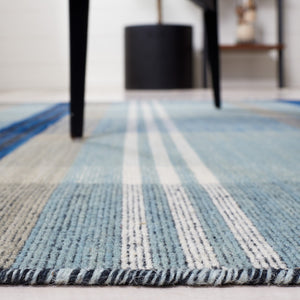 Striped Kilim Rug - Exquisite 95% Wool & 5% Cotton Flat Weave for Modern Home Décor Showcase
