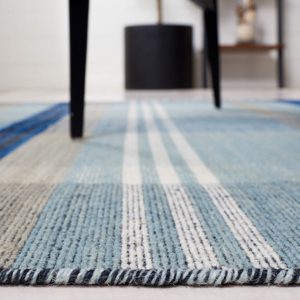 Striped Kilim Rug - Exquisite 95% Wool & 5% Cotton Flat Weave for Modern Home Décor Showcase