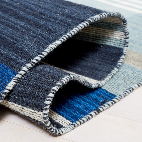 Striped Kilim Rug - Exquisite 95% Wool & 5% Cotton Flat Weave for Modern Home Décor Showcase
