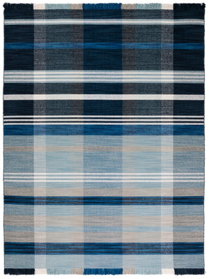 Striped Kilim Rug - Exquisite 95% Wool & 5% Cotton Flat Weave for Modern Home Décor Showcase
