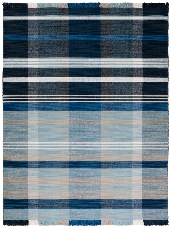 Striped Kilim Rug - Exquisite 95% Wool & 5% Cotton Flat Weave for Modern Home Décor Showcase