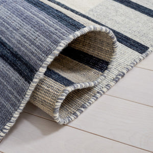 Striped Kilim 704 Flat Weave Rug - Luxurious 95% Wool Blend, Contemporary Design for Stylish Spaces