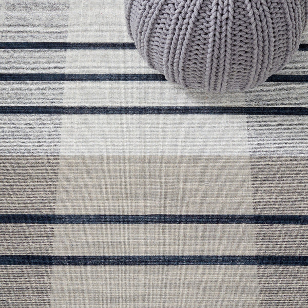 Striped Kilim 704 Flat Weave Rug - Luxurious 95% Wool Blend, Contemporary Design for Stylish Spaces