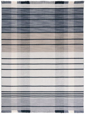 Striped Kilim 704 Flat Weave Rug - Luxurious 95% Wool Blend, Contemporary Design for Stylish Spaces