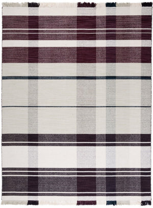 Striped Kilim 705 Flat Weave Rug - Luxurious 95% Wool and 5% Cotton - Perfect Contemporary Accent
