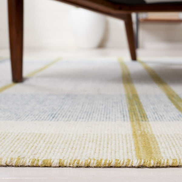 Striped Kilim 706 Contemporary Flat Weave Rug in Luxurious Wool and Cotton Blend for Stylish Spaces