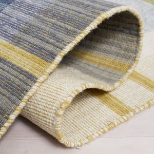 Striped Kilim 706 Contemporary Flat Weave Rug in Luxurious Wool and Cotton Blend for Stylish Spaces