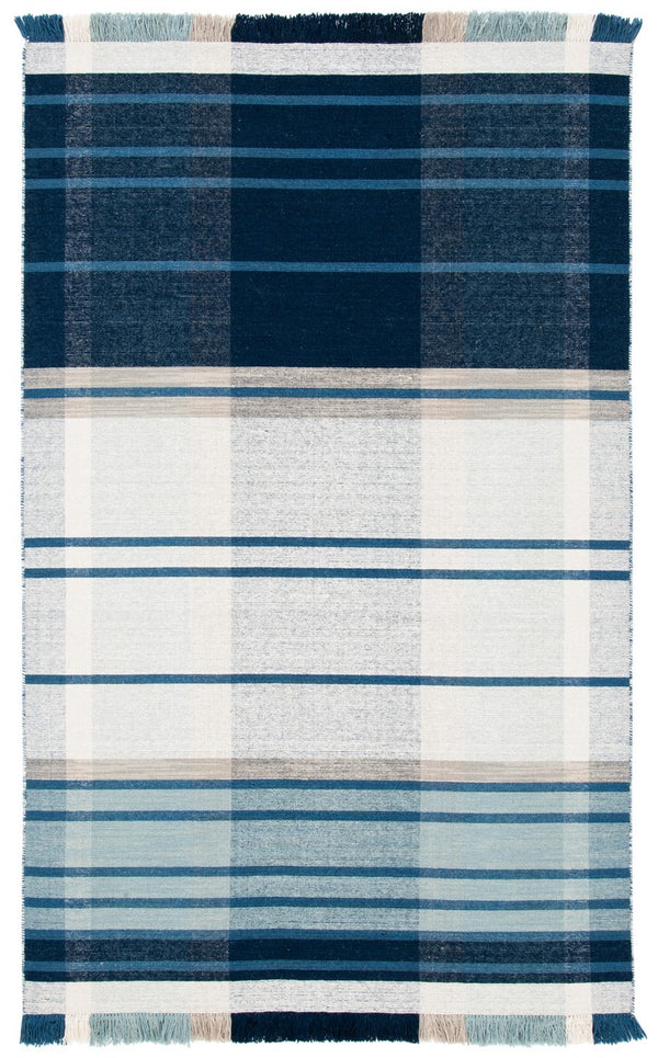 Striped Kilim 707 Flat Weave Rug - Luxurious 95% Wool, Contemporary Design, India-Made Elegance