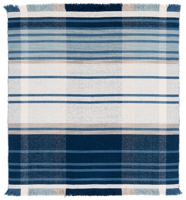 Striped Kilim 707 Flat Weave Rug - Luxurious 95% Wool, Contemporary Design, India-Made Elegance