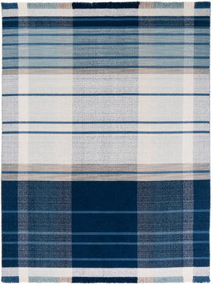 Striped Kilim 707 Flat Weave Rug - Luxurious 95% Wool, Contemporary Design, India-Made Elegance
