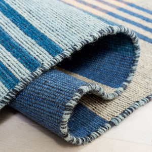Striped Kilim Rug - Elegant Flat Weave Design Crafted from 95% Wool for Modern Home Décor Style