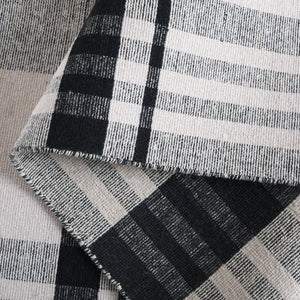 Safavieh Striped Handloom Kilim Rug In Black & Light Blush — Low‑Profile Wool-Cotton Durrie, Modern Texture 6'-0" x 9'-0" STK902U-6