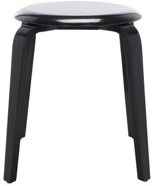 Safavieh Luella Stackable Stool - Contemporary Minimalist Design With Sculptural Bentwood Legs For Versatile Use Black STL1000A