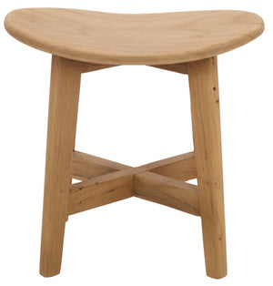 Safavieh Rancho Recycled Teak Accent Stool Rustic Farmhouse Side Table with Raw Natural Grain STL1002A
