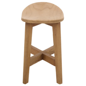 Safavieh Rancho Recycled Teak Accent Stool Rustic Farmhouse Side Table with Raw Natural Grain STL1002A