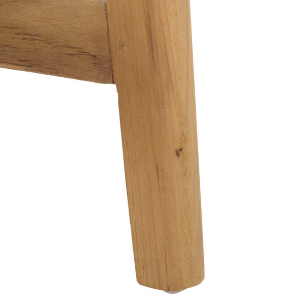 Safavieh Rancho Recycled Teak Accent Stool Rustic Farmhouse Side Table with Raw Natural Grain STL1002A