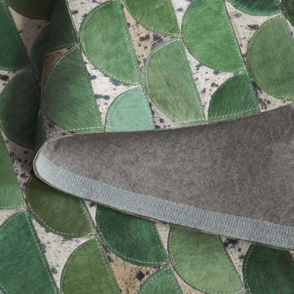 Safavieh Studio Hand-Woven Leather Area Rug In Green And Grey — Minimalist, Artisanal Texture For Modern Homes 3'-0" x 5'-0" STL102Y-3