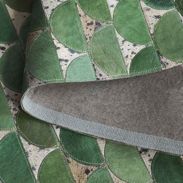 Safavieh Studio Handcrafted Leather Runner In Green & Grey — Low-Profile, Durable Artisan Weave For Entryways 2'-3" x 7'-0" STL102Y-27