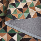 Studio Hand Woven Leather Area Rug - Elegant Modern Geometric Design for Stylish Home Décor