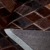 Studio Hand Woven Leather Runner Rug - Luxurious Modern Geometric Design for Elegant Spaces