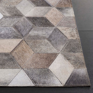 Safavieh Studio Leather 110f Grey Light Brown Grey ,Light Brown Leather Stl110f-3