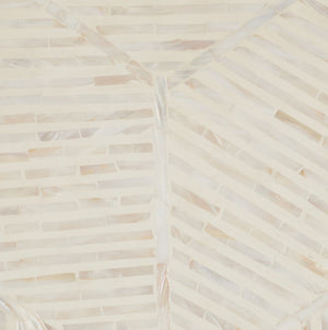 Safavieh Kiely Square Stool XII23 Champagne Faux Mother Of Pearl Wood STL1800A