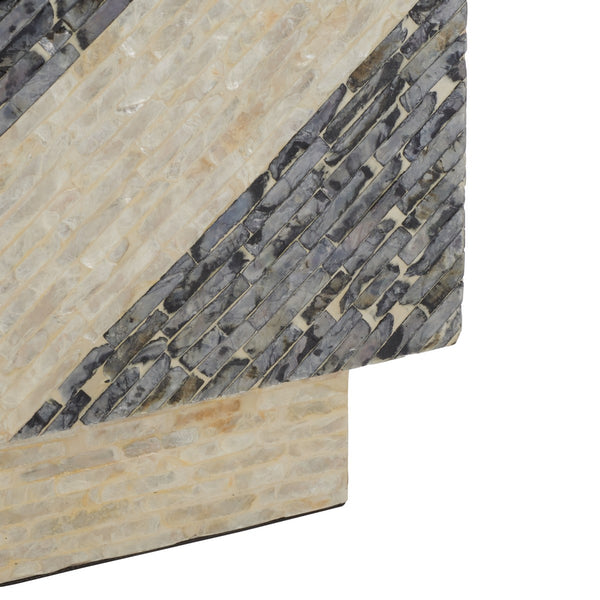 Safavieh Blythe Square Stool XII23 White / Dark Grey Wood STL1801A