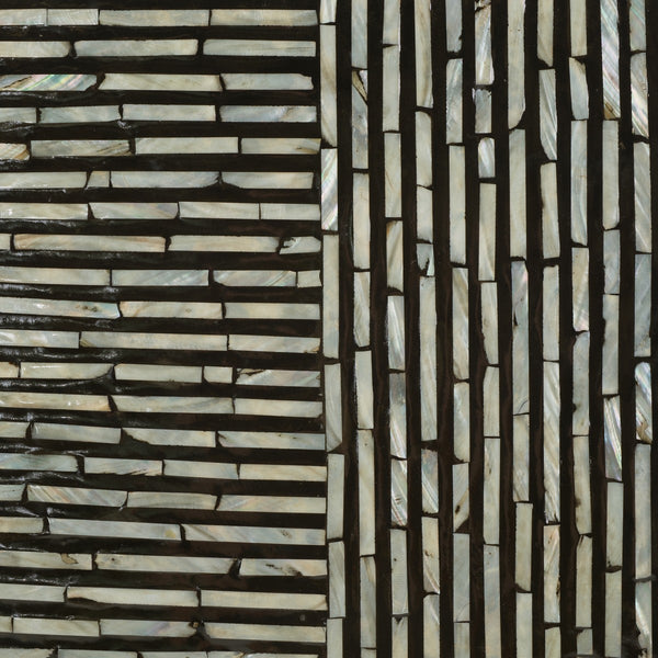 Safavieh Hamza Square Stool XII23 Multi Black Faux Mother Of Pearl Wood STL1802A