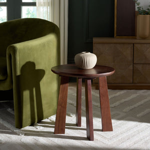 Safavieh Zoro Rustic-Modern Round Stool In Solid Acacia Wood – Versatile Accent For Seating, Tables & Plants STL3700A