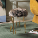 Safavieh Caspian Foot Stool Grey Metal