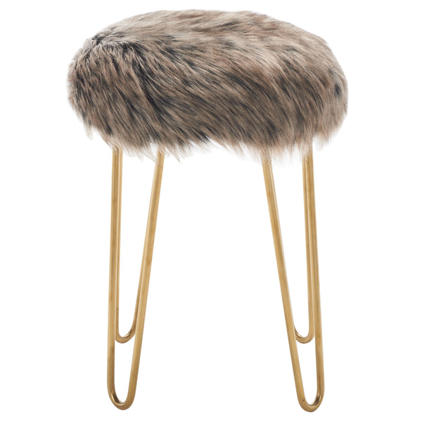 Safavieh Caspian Foot Stool Grey Metal