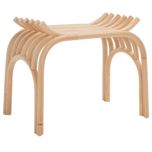 Safavieh Strix Curved Rattan Stool - Versatile Tropical Accent For Seating, Side Table, Or Home Decor STL6501A