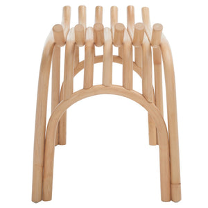 Safavieh Strix Curved Rattan Stool - Versatile Tropical Accent For Seating, Side Table, Or Home Decor STL6501A