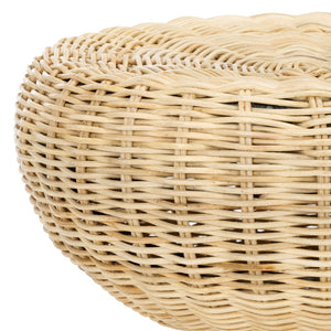 Safavieh Tritan Handcrafted Rattan Accent Table/Stool - Versatile, Lightweight, Natural Finish For Any Space STL6502A
