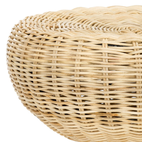 Safavieh Tritan Handcrafted Rattan Accent Table/Stool - Versatile, Lightweight, Natural Finish For Any Space STL6502A