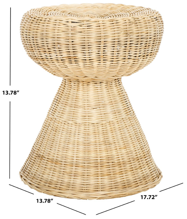 Safavieh Tritan Handcrafted Rattan Accent Table/Stool - Versatile, Lightweight, Natural Finish For Any Space STL6502A