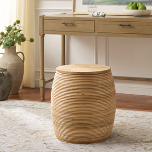 Safavieh Katiely Rustic Mango Wood Top Stool - Versatile Accent For Home, Kitchen, Or Living Room Decor STL6504A